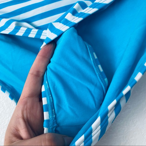 Arizona Jean Co. NWT Striped Blue Juniors Swim Bikini Bottom Large - Picture 3 of 5